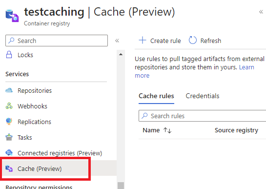 Caching rules