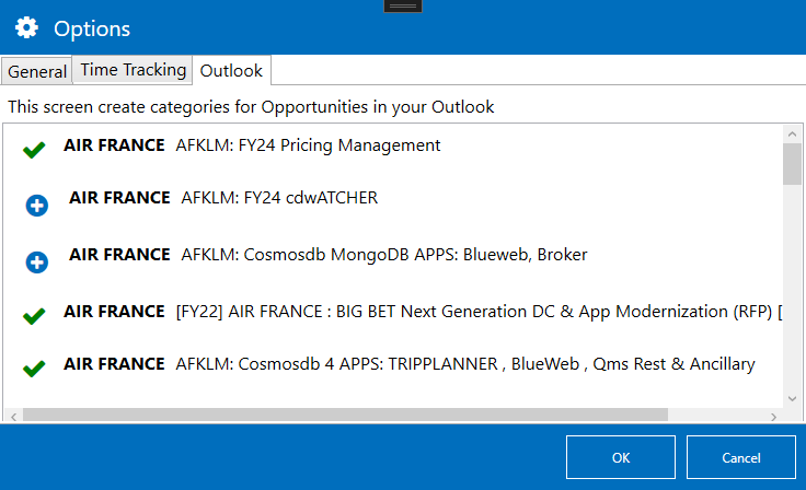 Outlook Categories